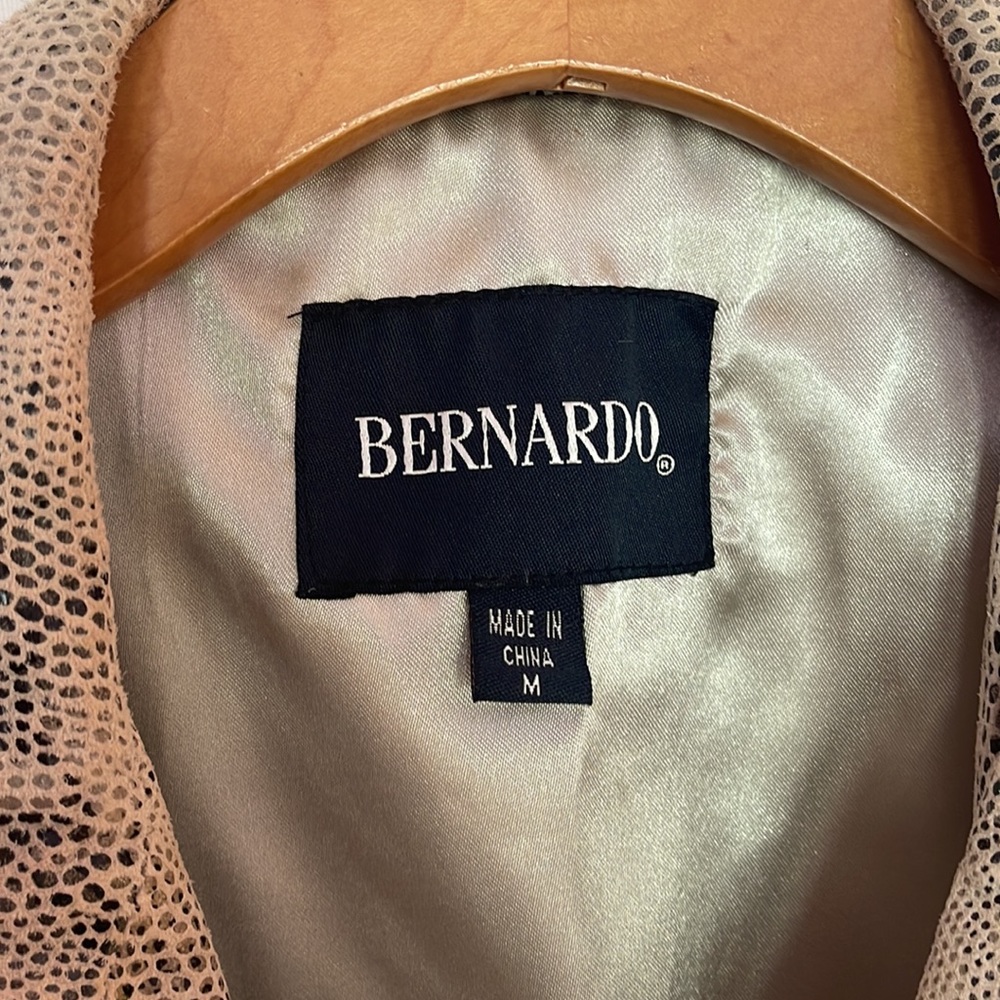 Bernardo Leather Muted Python Patterned Jacket. L… - image 2